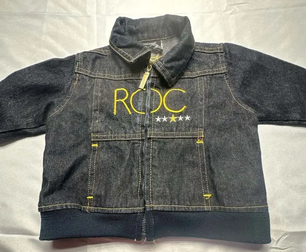 Vintage Y2K Rocawear Infant Denim Jacket 3-6M Baby Jean Jacket 100% Cotton